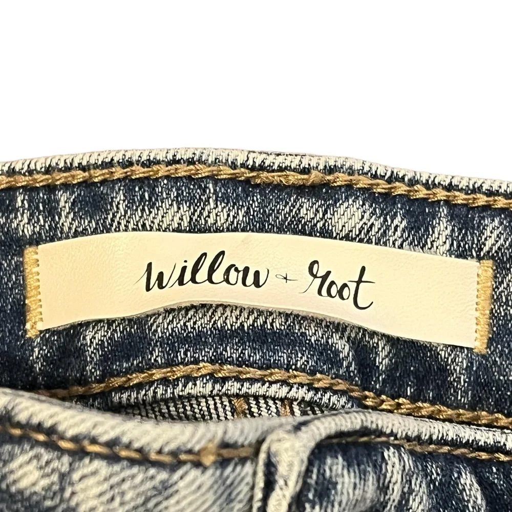 Willow & Root “The Mom Fit” Distressed High Rise Jeans - Picture 8 of 9